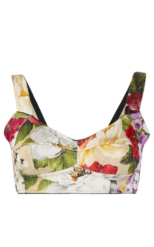 Floral Brocade Bustier