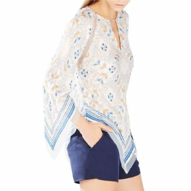 Elyza Print-Blocked Scarf Top