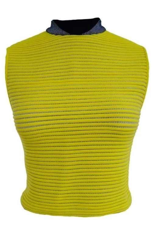 Neon-Yellow Cycling Sleeveless Top