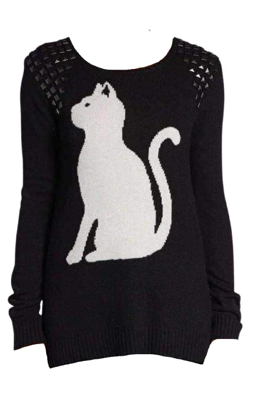 Keri Intarsia Studded Cashmere Blend Pullover