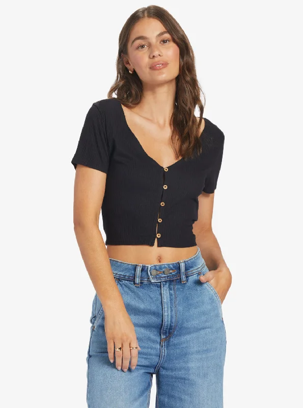 Born With It Crop Top - Anthracite