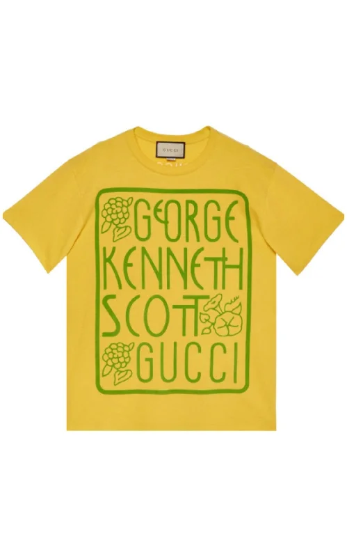 X Ken Scott-Print Cotton T-Shirt