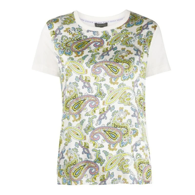 Cotton and Silk Paisley T-shirt