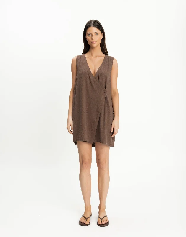 Rhianna Mini Dress (Cocoa)