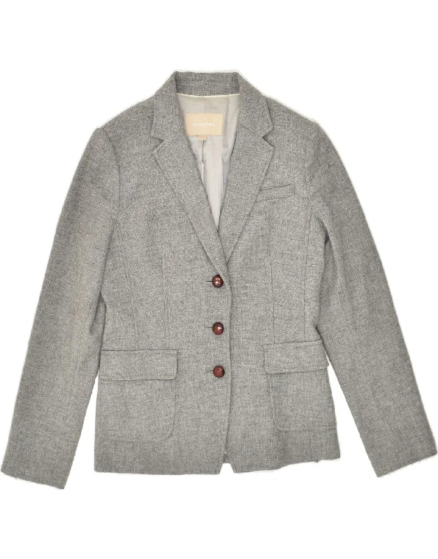 BANANA REPUBLIC Womens 3 Button Blazer Jacket US 6 Medium Grey Wool