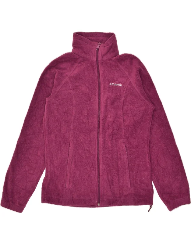 COLUMBIA Womens Fleece Jacket UK 10 Small Purple Polyester