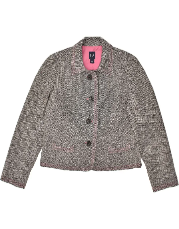 GAP Womens 4 Button Blazer Jacket UK 16 Large Grey Wool