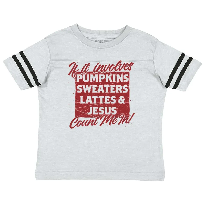 Sweater Weather Toddler Football Jersey T-shirt