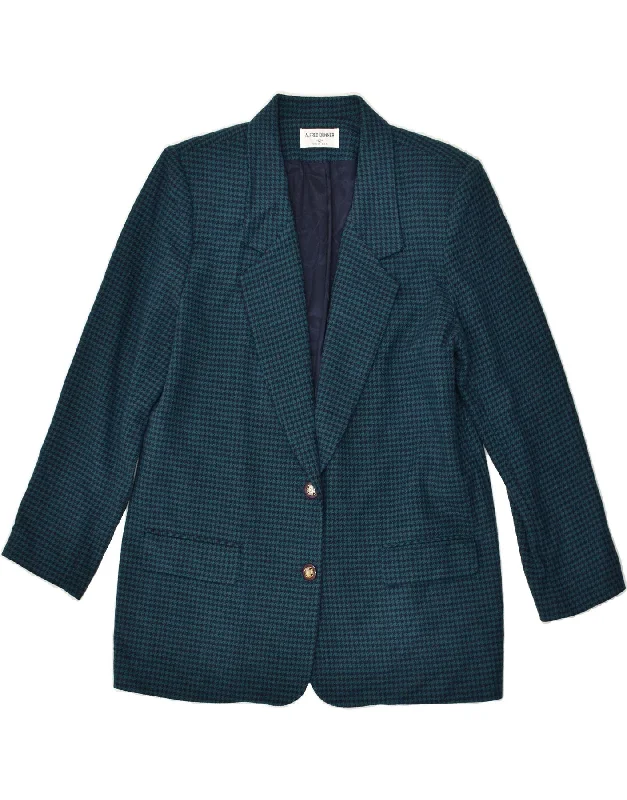 ALFRED DUNNER Womens 2 Button Blazer Jacket US 12 Large Navy Blue