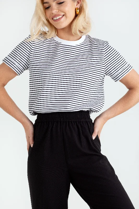 "The Anna" - Boyfriend T-shirt (Stripe)