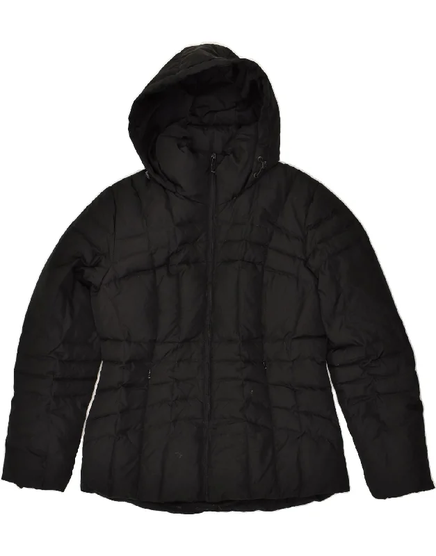 CALVIN KLEIN Womens Hooded Padded Jacket UK 14 Medium Black Polyester