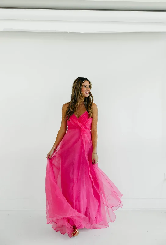 Champagne Season Organza Dress - Pink