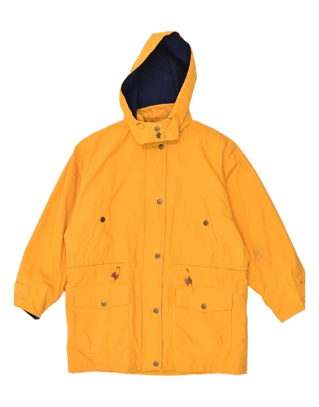 LONDON FOG Womens Hooded Windbreaker Coat US 16 2XL Yellow