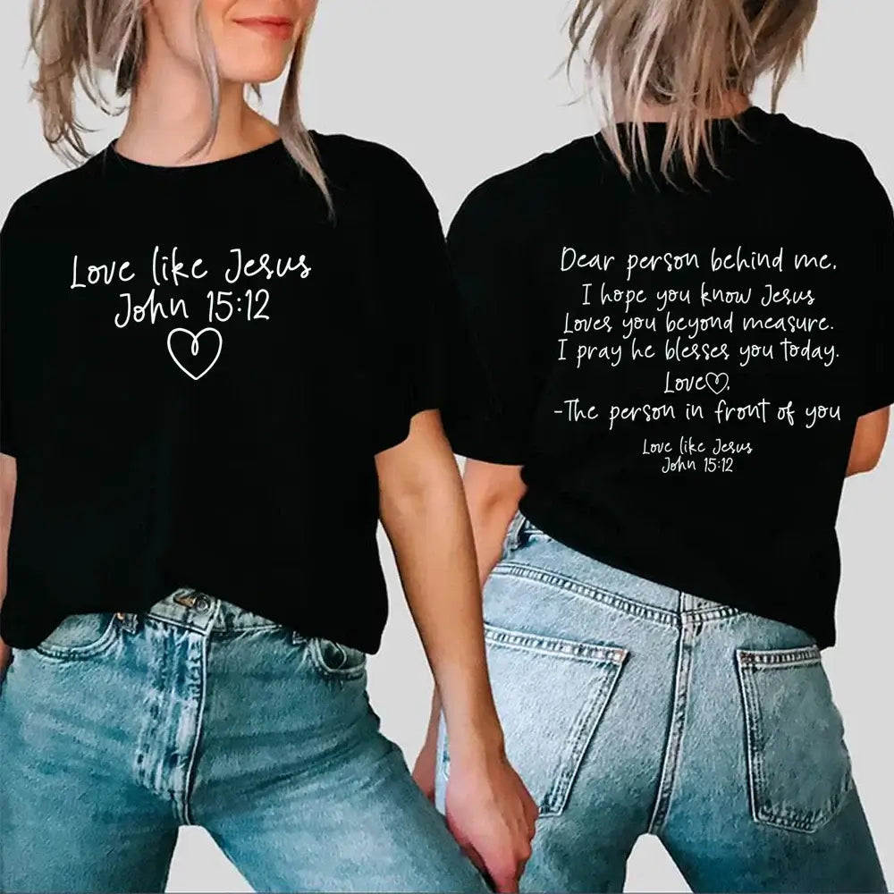 Love Like Jesus Bible Verse T-Shirts