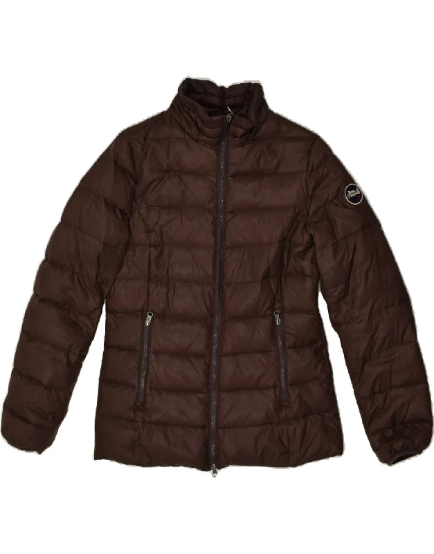 BEST COMPANY Womens Padded Jacket UK 14 Large Brown Polyester