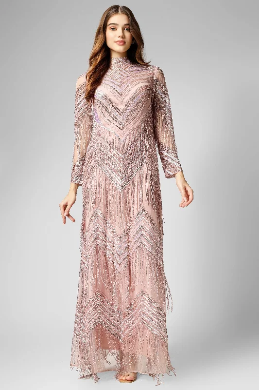 Nelissa Pink Fringe Dress