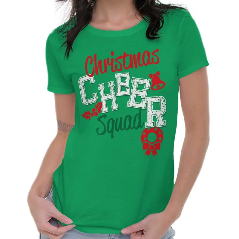 Cheer Squad Christmas Ladies T Shirt