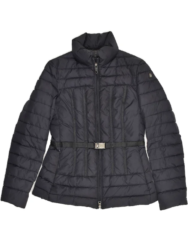 MARINA YACHTING Womens Padded Jacket IT 44 Medium Navy Blue Polyamide