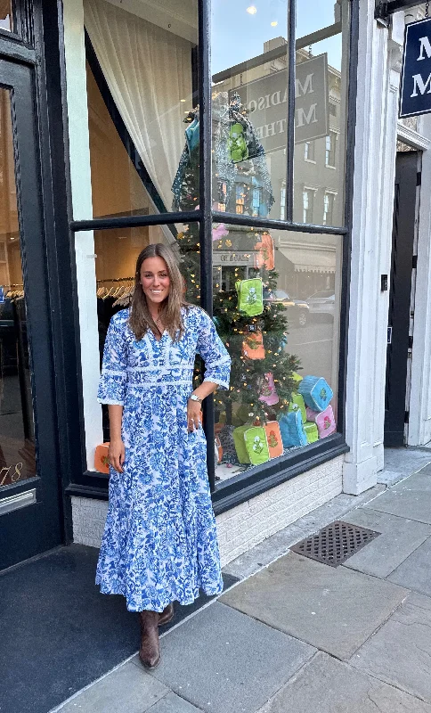 Alice Maxi Dress Blue Floral