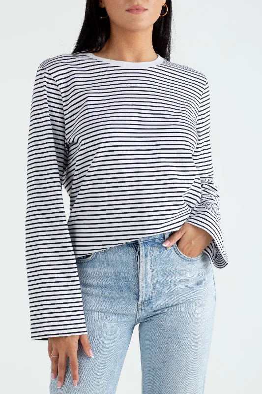 "The Anna Longsleeve" - Boyfriend T-shirt (Stripe)