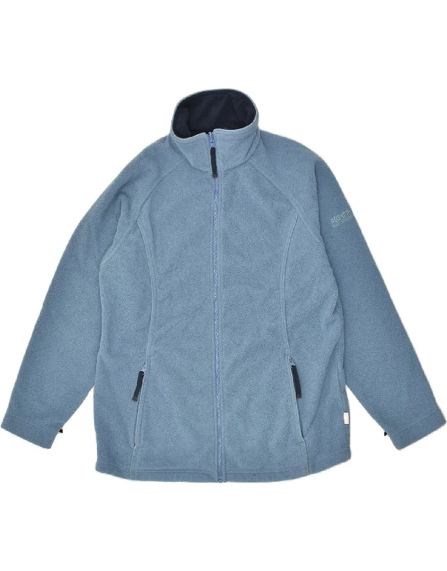 REGATTA Womens Fleece Jacket UK 14 Large  Blue Polyester